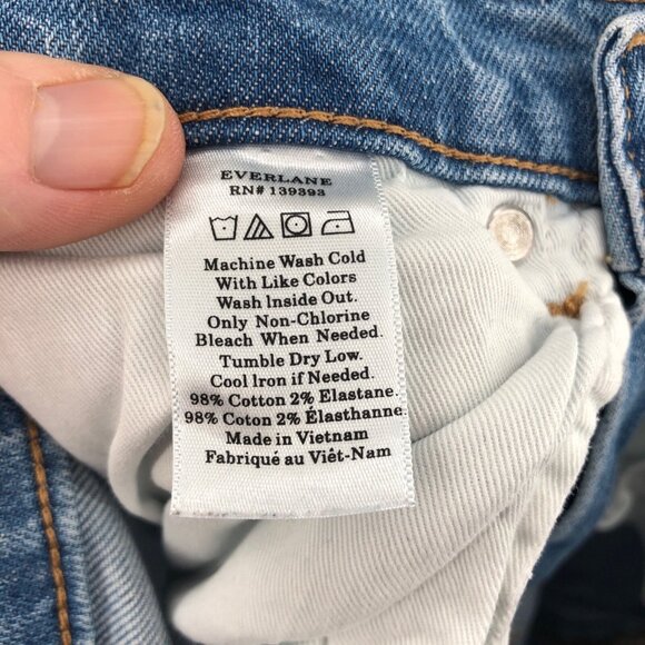 Everlane Jeans Womens 26 Blue Light Wash Denim Ankle Skinny Leg Stretch Everyday - Picture 6 of 11